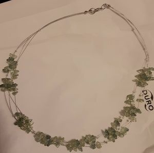 Green rhinestone necklace